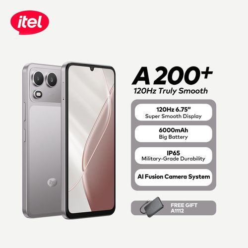 Itel A200+ — 6.75" 120Hz Display, 128Gb Rom, 3Gb Ram, 6000Mah Battery (Ai Fusion Camera, 4G Dual Sim) thumbnail 3