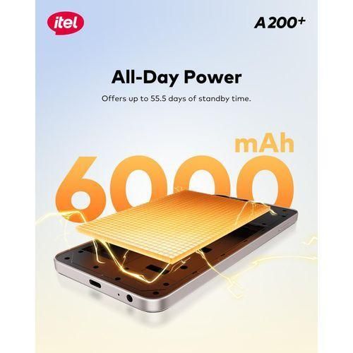 Itel A200+ — 6.75" Display, Ai Fusion Camera, 3Gb Ram, 6000Mah Battery
