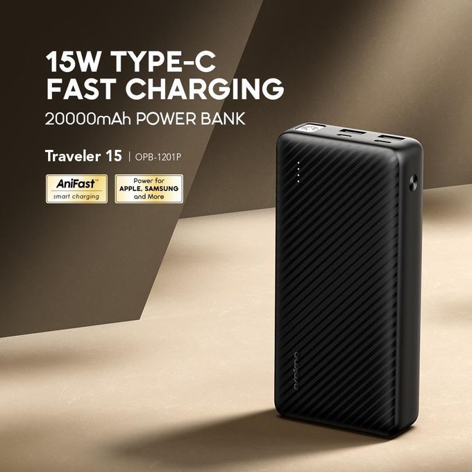 Oraimo Traveler 15 Power Bank — 20000Mah, 15W Type-C Fast Charging & Built-In Led Torch thumbnail 2