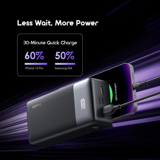 Oraimo Powernova Qf1 Power Bank — 27000Mah, 22.5W Fast Charging & Smart Digital Display thumbnail 3
