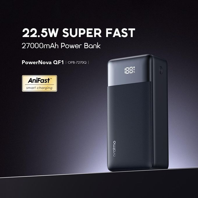 Oraimo Powernova Qf1 Power Bank — 27000Mah, 22.5W Fast Charging & Smart Digital Display thumbnail 2