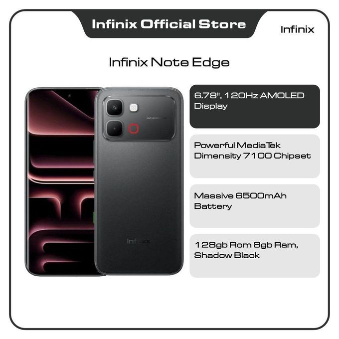 Infinix Note Edge 5G — 6.78" Amoled, 256Gb Rom, 8Gb Ram, Dual Sim & 6500Mah Battery thumbnail 2
