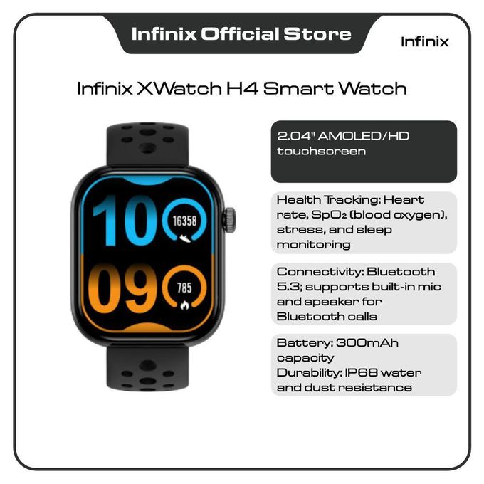 Infinix Xwatch H4 Smart Watch (Titanium Grey) thumbnail 2