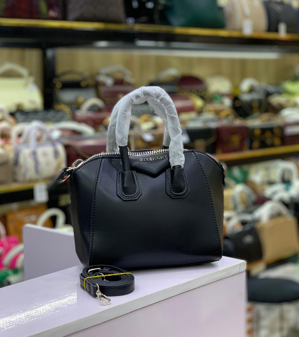 Givenchy Antigona Style Mini Structured Leather Satchel & Crossbody Handbag - Classic Black