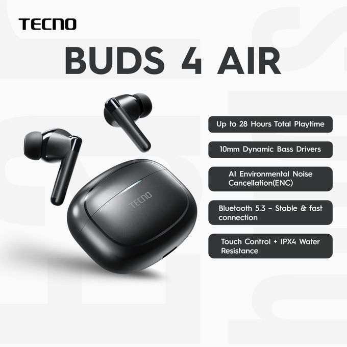 Tecno Buds 4 Air Tws True Wireless Earbuds