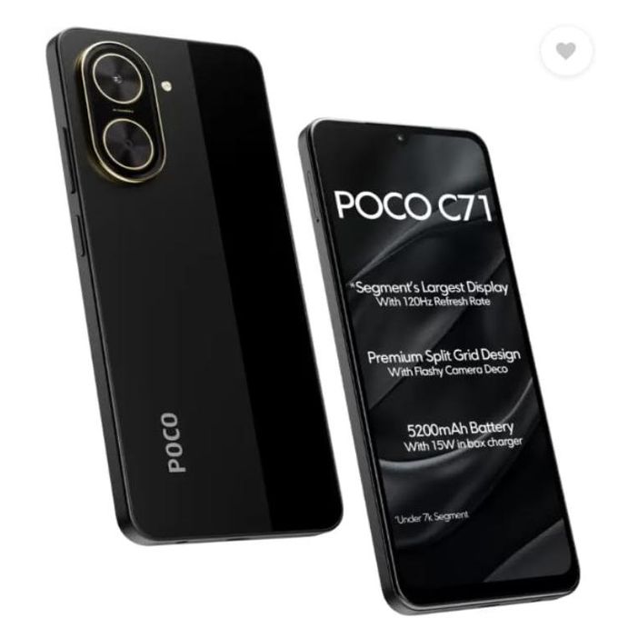 Poco C71 6.88" 3Gb Ram / 64Gb Rom Android 15 - Black thumbnail 2