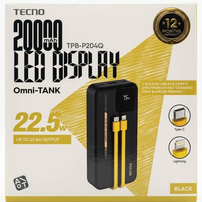 Tecno Omni-Tank 20,000Mah High-Speed Power Bank