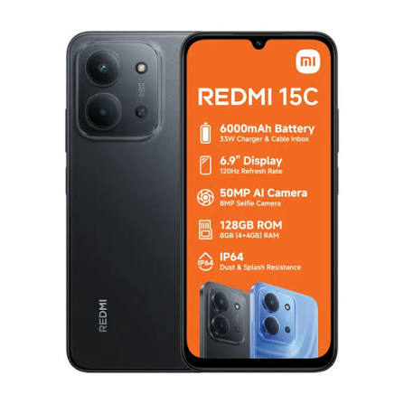 Xiaomi Redmi 15C - 6.9" 4Gb Ram / 128Gb Rom Android 15 - Midnight Black thumbnail 4