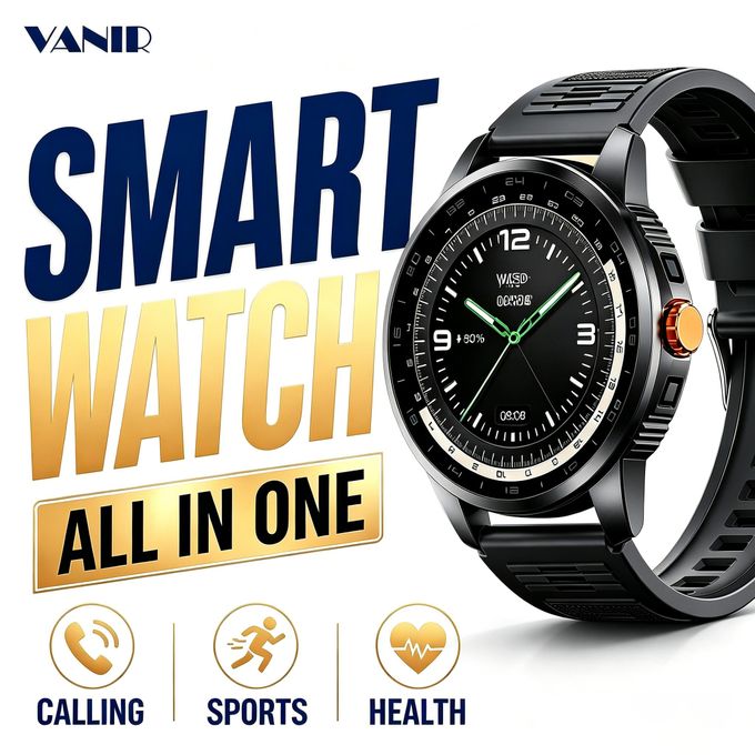 Vanir Smart Watch (Bluetooth Calling & Built-In Flashlight Edition)
