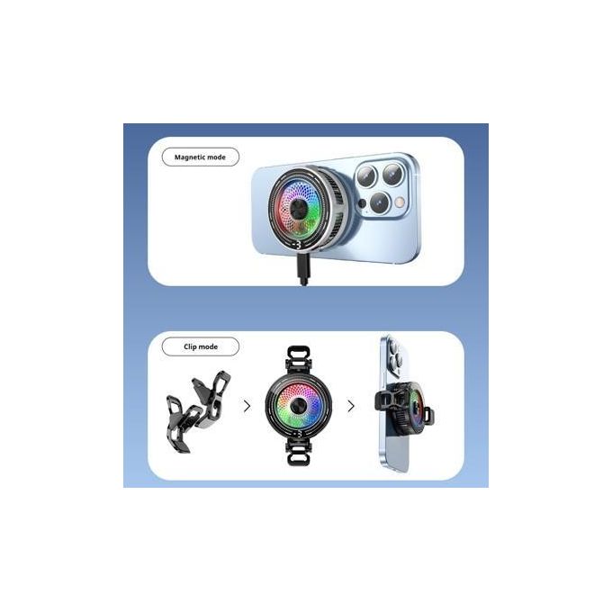 Ice Frost Fast Rechargeable Semiconductor Phone Cooler (3 Cooling Modes, 2-In-1 Magnetic Clip & Universal Adapter) thumbnail 3