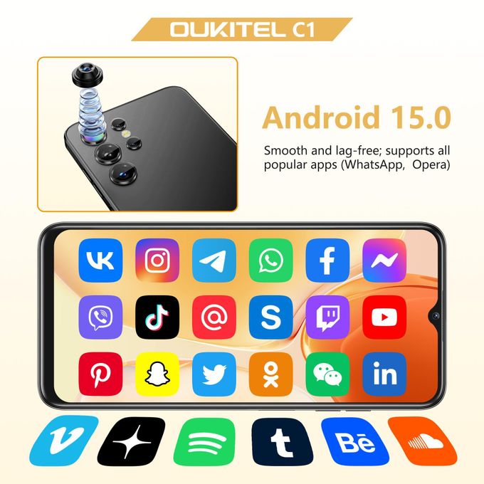 Oukitel C1 5G (4Gb Ram/128Gb Rom, Black) thumbnail 4