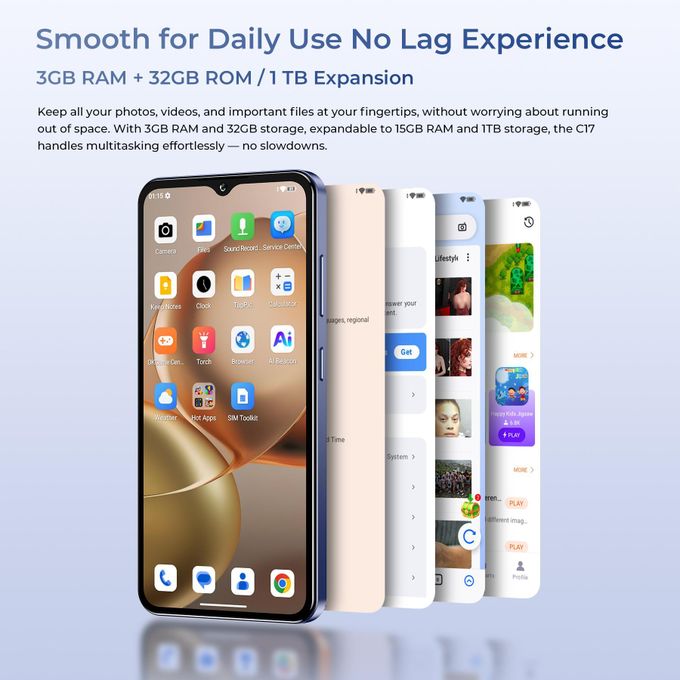 Oukitel C17 (12Gb/16Gb Extended Ram, 32Gb/128Gb Rom, Midnight Blue) thumbnail 3