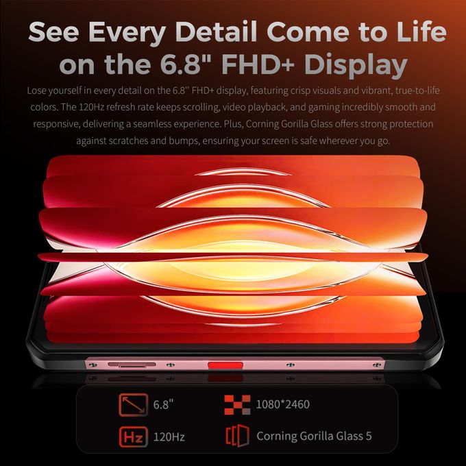 Oukitel Wp56 5G Rugged Smartphone (Titanium Grey) thumbnail 5