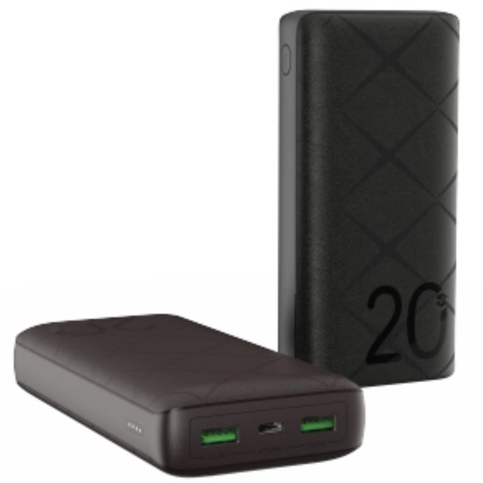 Infinix 20000Mah Power Bank (Xp20 Xpower 20 Go, Type-C In/Out, Black)