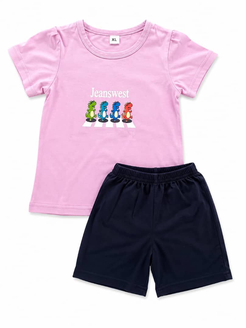 Cotton Short-Sleeve Graphic T-Shirt And Shorts Co-Ord Set