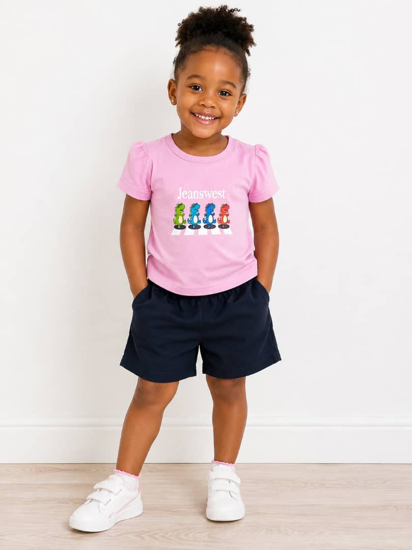 Cotton Short-Sleeve Graphic T-Shirt And Shorts Co-Ord Set thumbnail 2