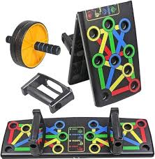 Push Up Board + Ab Roller 2-In-1 Home Gym Combo thumbnail 2