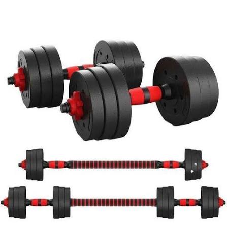 20Kg Adjustable Dumbbell Set With Barbell Extension Rod