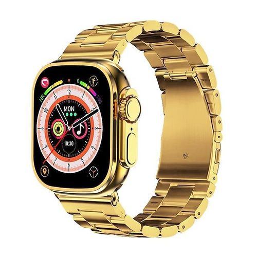 Amoled Smart Watch 2.05" Hd Screen Fitness Tracker Golden Ultra Max - Gold
