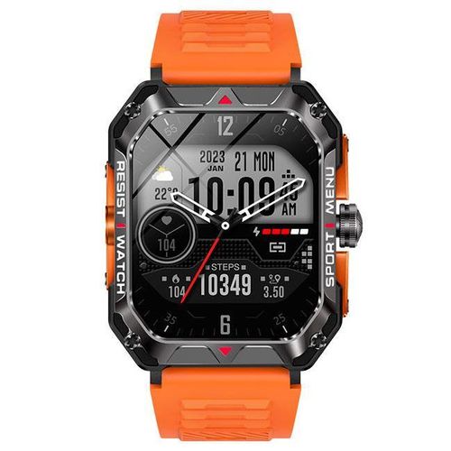 2026 Military Smart Watch - 2.02" Hd Screen Outdoor Tactical Smartwatch - Black / Interchangeable Straps thumbnail 2