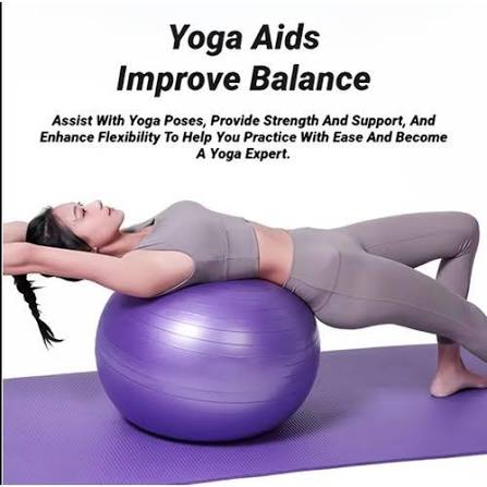Anti-Burst Gym Ball & Swiss Fitness Stability Ball thumbnail 2
