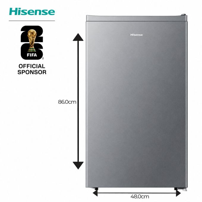 Hisense 90 Litres Single Door Refrigerator (Ref 093 Dr / Rr120D4Agn) - Silver