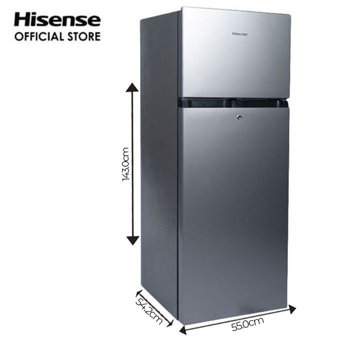 Hisense 205 Litres Double Door Refrigerator (Hisref205Dr / Rt263N4Agn) - Dark Silver