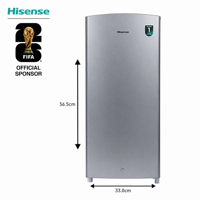 Hisense 176 Litres Double Door Refrigerator (Ref Rs230S Dr Silv / Rt210N4Agn) - Silver