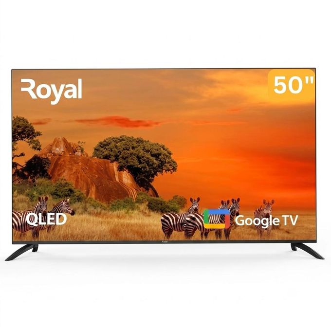 Royal 50" Qled Google Smart Tv (Rtv50Qm15P) + Free Wall Bracket - Black