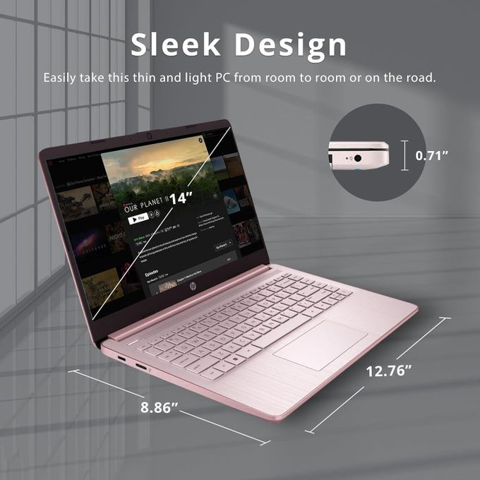 Hp 14 (Intel Celeron, 8Gb Ram, 256Gb Ssd, 14" Hd Display, Windows 11) thumbnail 3