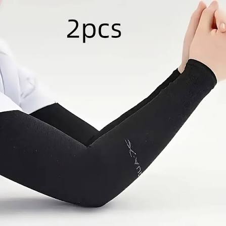 2Pcs Men's Outdoor Cooling Compression Arm Sleeves thumbnail 2