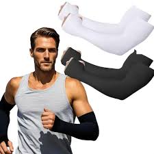 2Pcs Men's Outdoor Cooling Compression Arm Sleeves