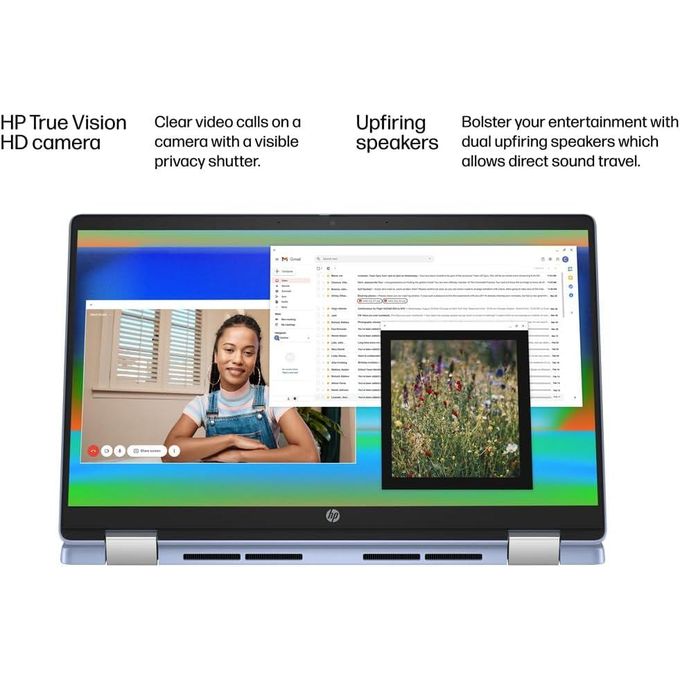 Hp Chromebook 14 X360 (Intel Celeron, 4Gb Ram, 64Gb Emmc, 14" Hd Touchscreen) thumbnail 2