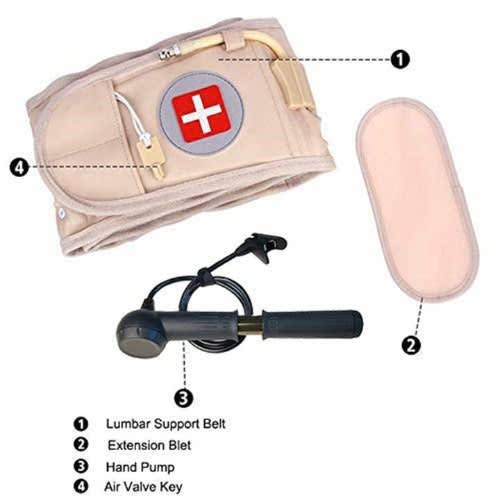 Decompression Lumbar Back Pain Relief Belt With Hand Pump thumbnail 2