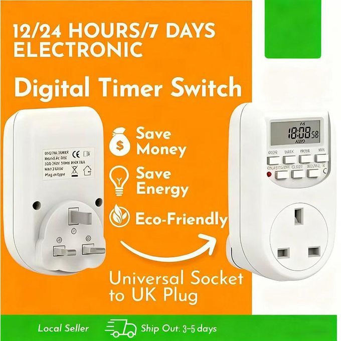 Timer Outlet Digital Timer Outlet 10A Programmable Plug-In Switch Socket thumbnail 4