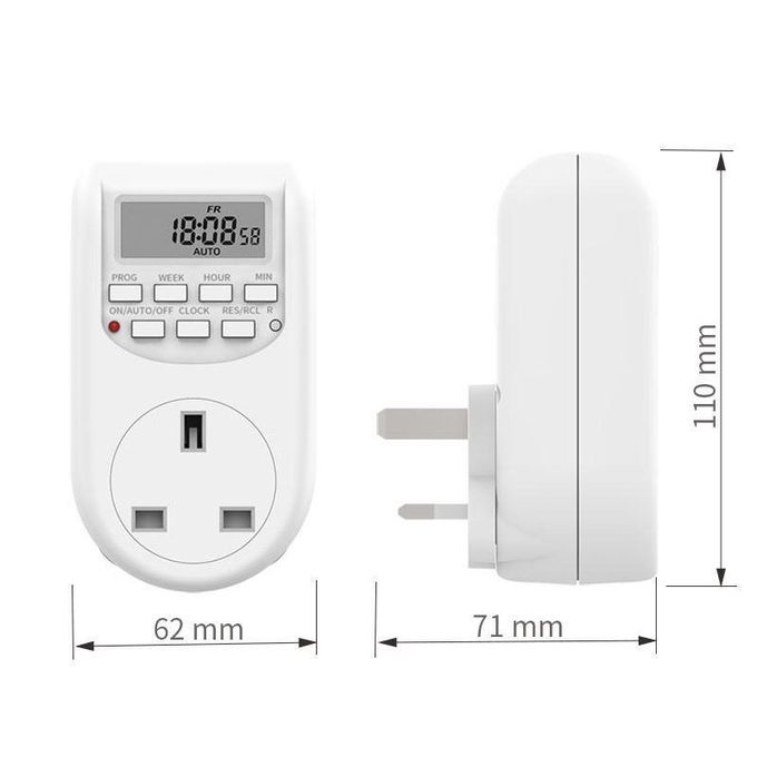 Timer Outlet Digital Timer Outlet 10A Programmable Plug-In Switch Socket thumbnail 3