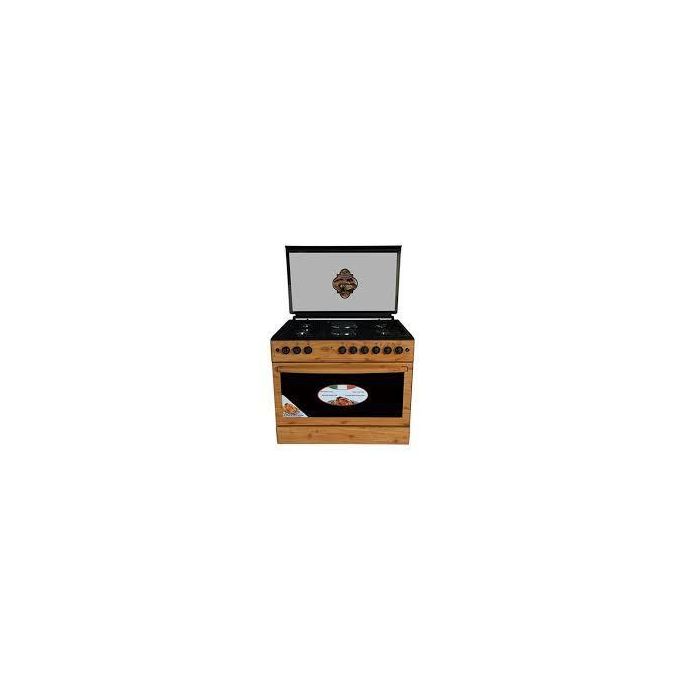 Royal Luxury Series 4 Gas + 2 Hotplate Light Wood Color (Model: Roy-Rpg6942Wd)