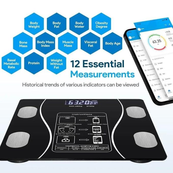 Rhrb Smart Scale For Body Weight & Bluetooth Body Fat Analyzer thumbnail 2