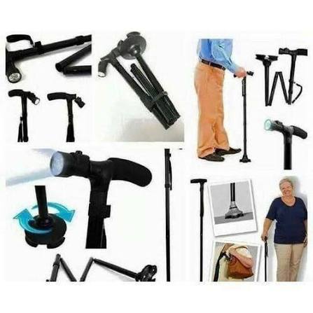 Adjustable Telescopic Walking Cane For Elderly | Aluminum Stick thumbnail 2
