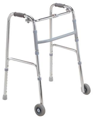 Foldable Medical Walking Frame With Wheels thumbnail 2