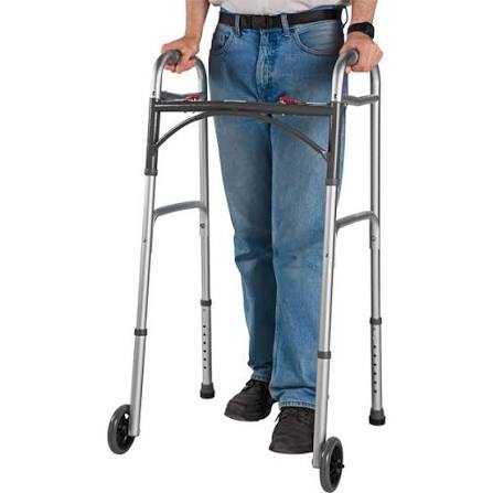 Foldable Medical Walking Frame With Wheels