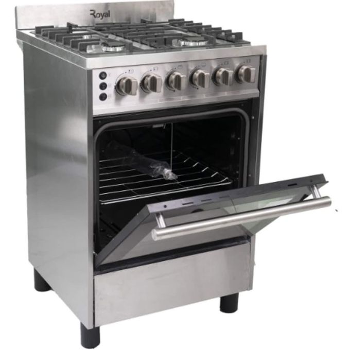 Royal 60X60Cm Semi-Professional 4-Burner Gas Cooker With Auto Ignition (Rg-Ctz60S)
