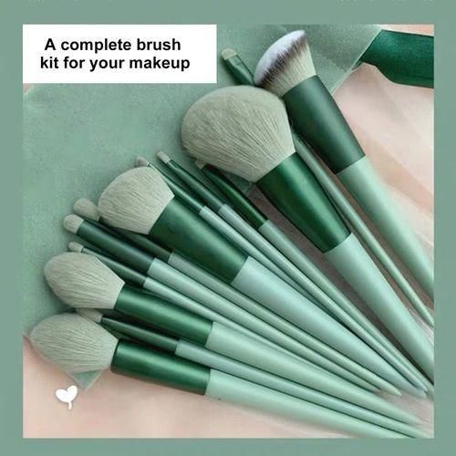 13Pcs Complete Makeup Brush Kit With Storage Bag | Eye & Face Set