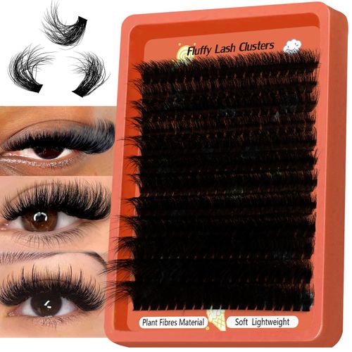 8D Fluffy Cat Eye Lashes 14-24Mm Mixed | Dramatic Wispy Lash Set