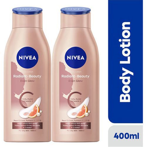 Nivea Radiant & Beauty Even Glow Lotion 400Ml (Pack Of 2)