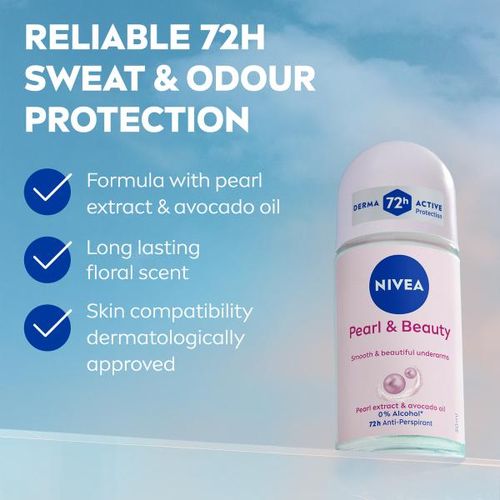 Nivea Pearl & Beauty Roll-On 72H (50Ml Pack Of 3) thumbnail 2