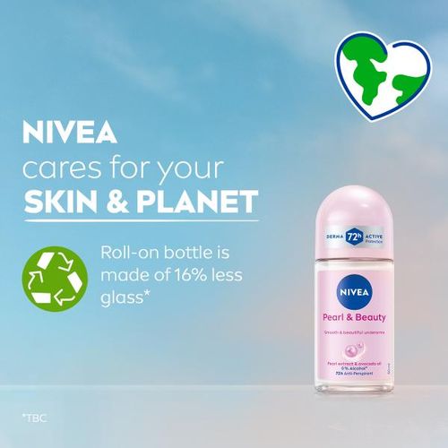 Nivea Pearl & Beauty Roll-On 72H (50Ml Pack Of 3) thumbnail 3