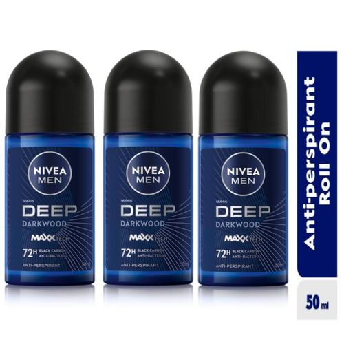 Nivea Men Deep Roll-On 72H (50Ml Pack Of 3)