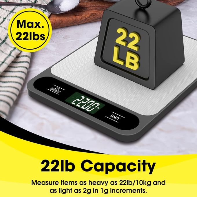 Timbutus Portable High Precision Kitchen Food Weighing Scale (10Kg/1G) thumbnail 2