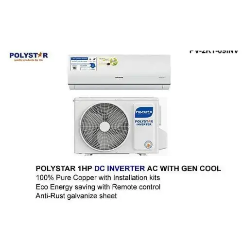 Polystar 1 Hp Super Cooling Inverter Split Air Conditioner With Pure Copper Pipe (Pv09Inv41)